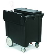 Carlisle IC222003 Cateraide Ice Caddy, Mobile, 200 lb Capacity, Molded Poly, Casters, Black
