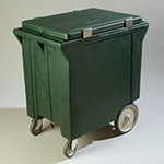 Carlisle IC222008 Cateraide Ice Caddy, Mobile, 200 lb Capacity, Molded Poly, Casters, Forest Green