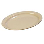 Carlisle KL12625 Oval Platter w/ Narrow Rim, Melamine, 13-1/2- x 9-3/4-in, Tan