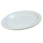 Carlisle KL12702 Oval Platter w/ Narrow Rim, Melamine,12- x 9-in, White