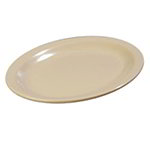 Carlisle KL12725 Oval Platter w/ Narrow Rim, Melamine, 12- x 9-in, Tan