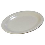 Carlisle KL12770 Oval Platter w/ Narrow Rim, Melamine, 12- x 9-in, Adobe