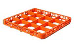 Carlisle RE16C24 16-Compartment Full Size Dishwasher Rack Divided Extender, Orange