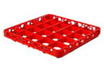 Carlisle RE25C05 25-Compartment Full Size Dishwasher Rack Divided Extender, Red