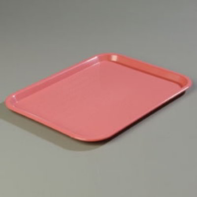 Carlisle CT101456 Fast Food Tray, Rectangular, 10 x 14 in, Polypropylene, Mauve