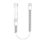 T&S Brass B-0020-H Hose, 20 in, Flexible SS, For Prerinse Over Head Swivel Goosenecks