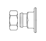 T&S Brass 00BB Female Union Coupling Inlets, 3/4 in IPS, 1/8 in Eccentric