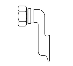 T&S Brass 00GG Female Union Coupling Inlets, 1/2 in IPS, Adjustable Inlet