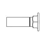 T&S Brass B-0447 Inlet Extension, Adds 3-3/4 in to Faucets, 1/2 IPS Inlets