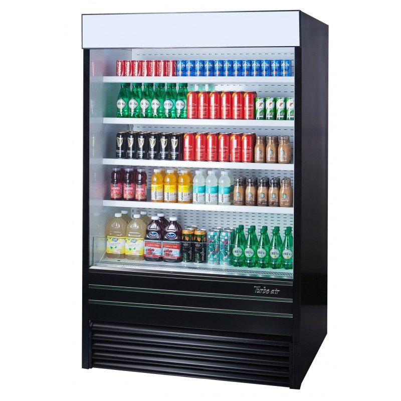 Turbo Air TOM48E 48" Vertical Open Air Cooler w/ (5) Levels, 115v