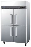 Turbo Air M3F47-4 Reach-In Freezer w/ 2-Section & Half Doors, Lock, 47-cu ft