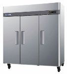 Turbo Air M3F72-3 Reach-In Freezer w/ 3-Section & Full Doors, Lock, 72-cu ft