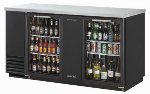 Turbo Air TBB-3SG 69.1-in Back Bar Cooler w/ 2-Glass Doors, Black