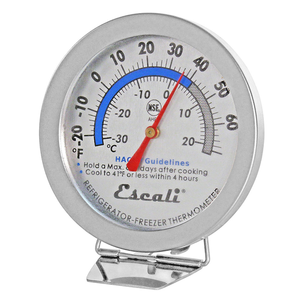 San Jamar THDLRFSS Escali 2.88" Dial Refrigerator/Freezer Thermometer w