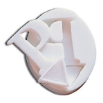 World Cuisine 47791-16 Confectioners Letter P Mold, 2 x 1-1/8-in, Flexible Polymer