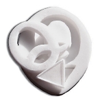 World Cuisine 47791-17 Confectioners Letter Q Mold, 2 x 1.5-in, Flexible Polymer