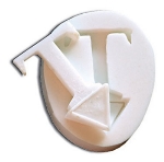 World Cuisine 47791-20 Confectioners Letter T Mold, 2 x 1.25-in, Flexible Polymer