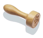 World Cuisine 48294-05 Flower Imprint Butter Stamp, 2 x 4.75-in, Wood