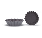 World Cuisine 47724-06 Brioche Mold, 2-3/8 x 1-in, Fluted, Steel w/ Non Stick Coating