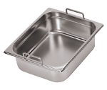 World Cuisine 14119-10 Hotel Food Pan w/ Fix Handle, 1/6-Size, 4-in Deep, Stainless