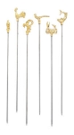 World Cuisine 42529-06 Decorative Skewers, Stainless Steel