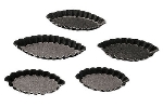 World Cuisine 47721-08 Boat Mold, 3-1/8 x 3/8-in, Fluted, Steel w/ Non Stick Coating