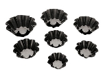 World Cuisine 47724-10 Brioche Mold, 4 x 1.5-in, Fluted, Steel w/ Non Stick Coating