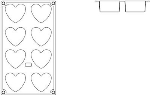 World Cuisine 47742-25 Heart Sheet Mold, 2-3/8 x 2.5-in, Non Stick Silicone