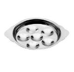 Johnson-Rose 7906 Snail Plate, Holds 6, Stainless Steel, 7 x 5-1/2 in