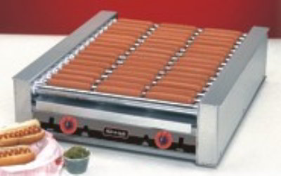 Nemco 8010VSX Hot Dog Grill w/ Bun Warmer, 6-Coated Rollers & 200-Per Hour Capacity, 120v
