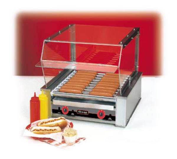 Nemco 8018S-220 Roll-A-Grill Hot Dog Grill, Silverstone, 18 Dogs , 220V