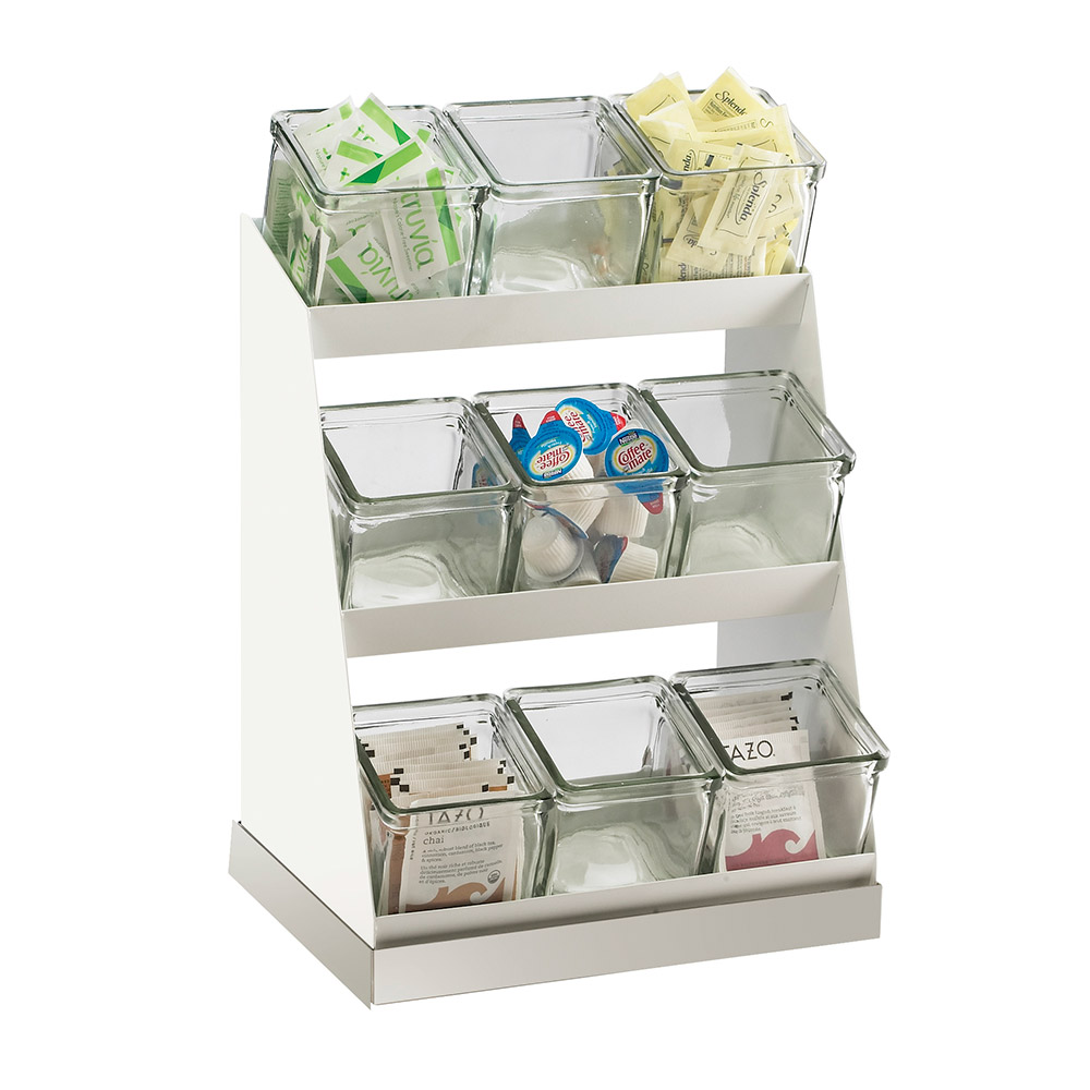 Cal-Mil 3018-55-15 3-Tier Luxe Condiment Display - Melamine, Stainless ...