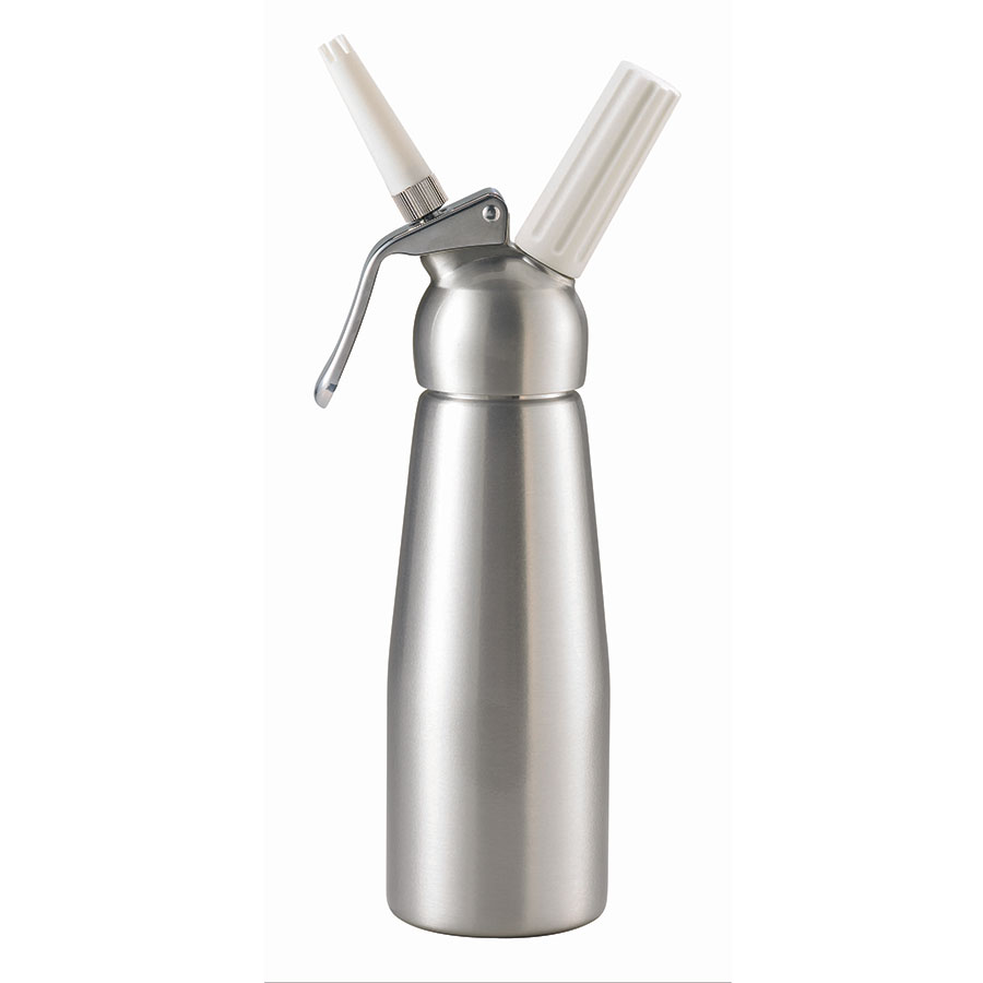 Browne 574350 Whipped Cream Dispenser, 16 oz, Two Nozzles, Aluminum