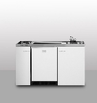 Summit Refrigeration C60E Combo Kitchen w/ 2 Burners, Refrigerator-Freezer, 59 in Wide, White, 110 V