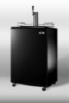 Summit Refrigeration SBC4907 Beer Dispenser, Black Cab & Door, Self-Contained, 23 3/4in L, 1 Keg