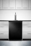 Summit Refrigeration SBC490BIFR Beer Dispenser, Black, Self-Contained, Auto Defrost, Built-In, 23 3/4