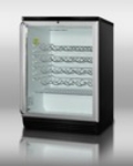 Summit Refrigeration SWC6GBLSH Wine Cellar, Black Cab, Glass Door, Front Lock, SS Handle, 52 Bottle