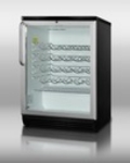 Summit Refrigeration SWC6GBLTB Undercounter Wine Cellar, Lock, Handle, 52-Bottles, Black