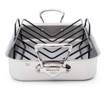 Mauviel 5217.15 15.75-in M'cook Roasting Pan w/ Rack, Cast Stainless Handles