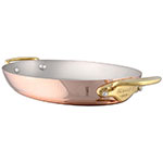 Mauviel 6524.40 15.75-in M'heritage Oval Roasting Pan, Bronze Handle