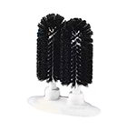 American Metalcraft 952 Glass Washer Brush, 4 x 7-1/2 in Base, Twin DuPont Black Bristles