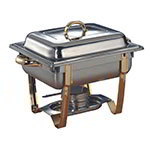 American Metalcraft ALLEGRT05 Half Size Chafer, 5-qt, Stainless w/ Gold Accents