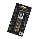 American Metalcraft BLSMA510WT Securit Small Chalk Markers, Rain & Smear Proof, 2-pk, White