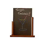 American Metalcraft ELEMLA Double Sided Table Board w/ 9 x 12-in Blackboard, Mahogany