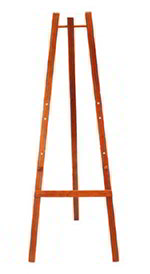 American Metalcraft EZLB165 Securit 24 x 65 in Easel, Fits Medium or Large Boards, Natural Wood