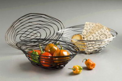 American Metalcraft FRU17 Oval Birdnest Basket, 9 in x 6 x 3 in H, Wire w/ Copper Finish