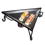 American Metalcraft GST77 Triangular Wrought Iron Griddle w/ Stand, 19.5 x 19.5 x 6-in