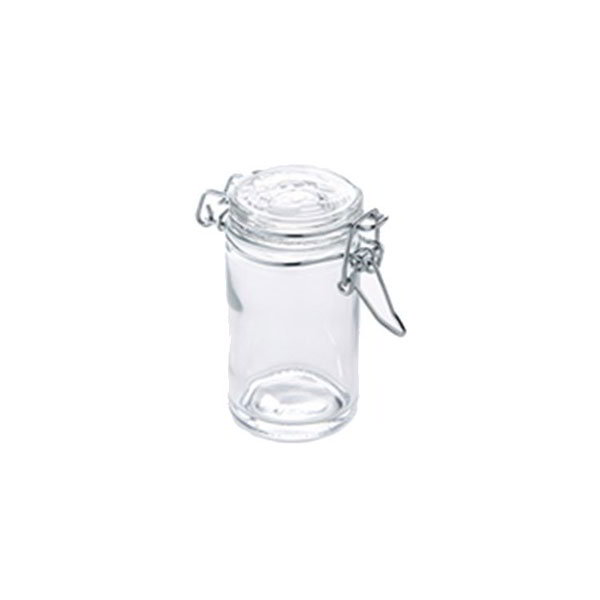 American Metalcraft HMMJ2 2.5oz Mini Mason Jar with Hinged Lid Glass