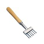 American Metalcraft IC78 Ice Chipper, 6 Hardened Steel Tips w/ Wood Handle, Aluminum