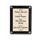 American Metalcraft PFWLSBL Securit Window Display, Holds 8.5 x 11 in Page, Suction Cups, Black